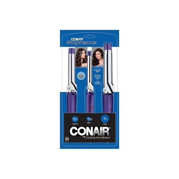 Supreme Curling Iron Combo Pack, 1/2", 3/4", & 1", Set of 3